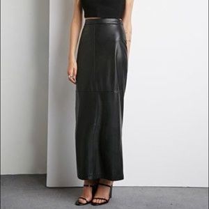 Forever 21 faux leather maxi skirt